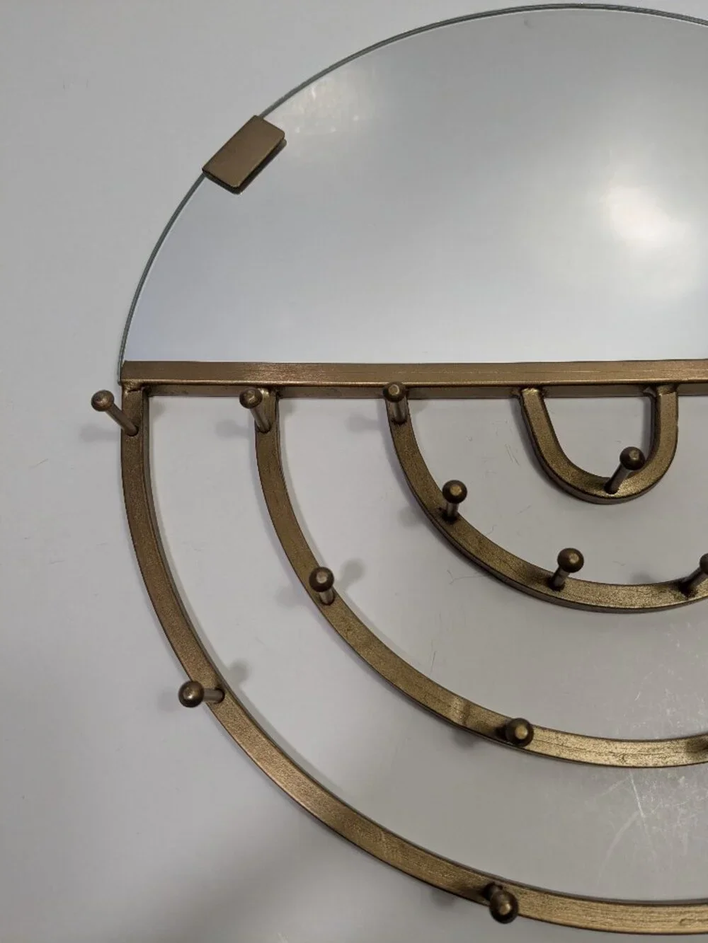 Urban Outfitters Aimee Jewelry Storage Hanging Mirror Gold Tone Bohemian Boho